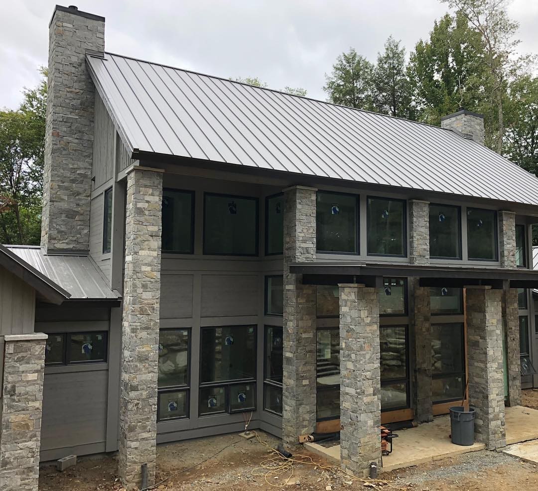Atchison Real Thin Stone Veneer Custom Exterior with Tans