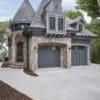 Garage and front entrance with Brookhaven real thin stone veneer
