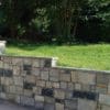Driveway Retaining Wall with Carlisle and Springfield custom blend natural stone veneer