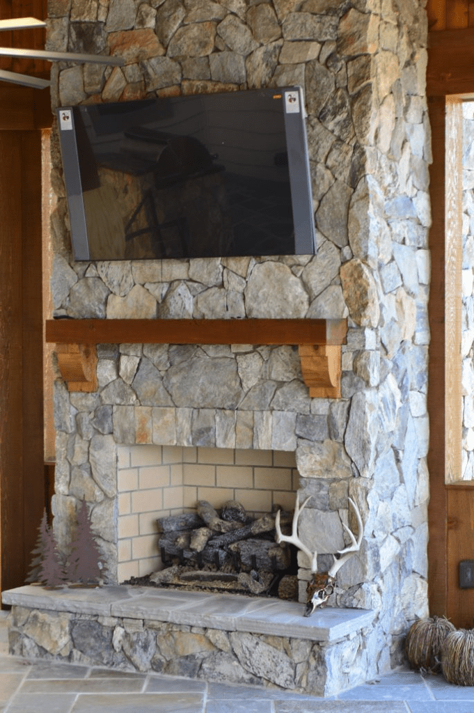 Cheyenne Natural Thin Stone Veneer Interior Fireplace Quarry Mill 0313