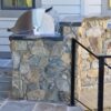 Outdoor grill with Cheyenne real thin stone veneer