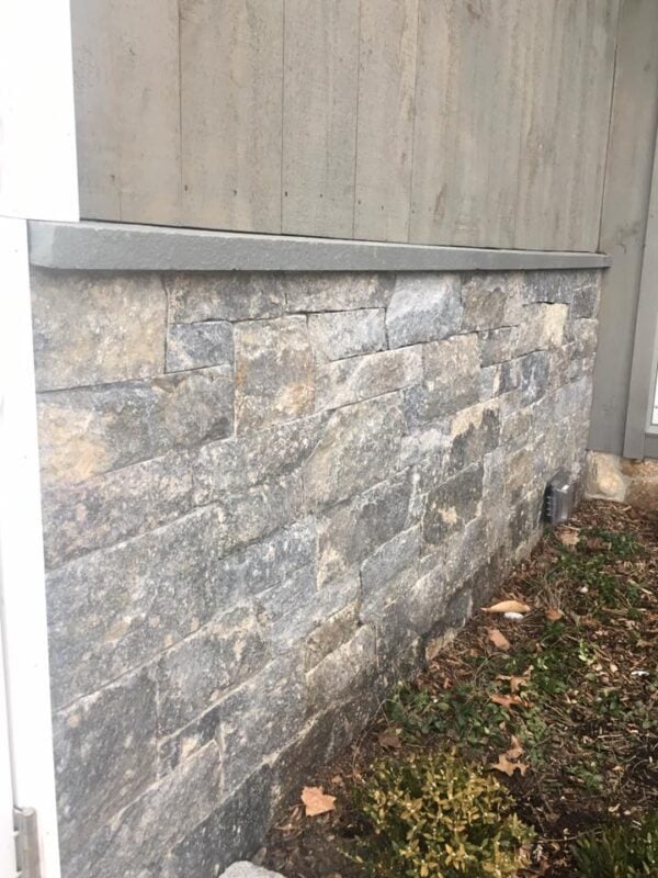 Exterior wainscoting with Ellsworth natural stone veneer