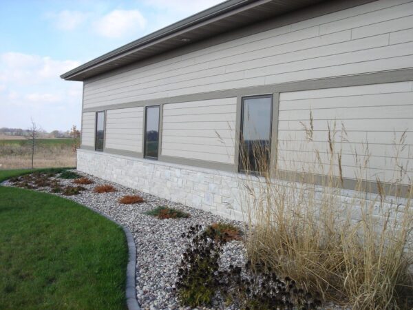 Commercial exterior wainscoting with Empire real stone veneer