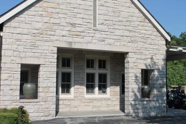 Exterior siding with empire natural stone veneer