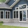 Exterior wainscoting with Fond du Lac natural stone veneer