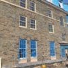 Commercial exterior with Norfolk natural ledgestone thin veneer