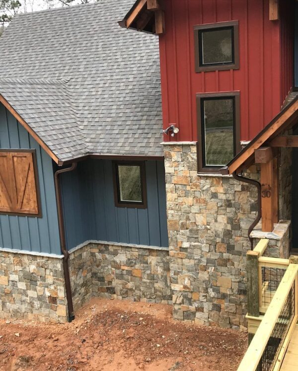 Wainscoting and Accent wall with Rochester natural stone veneer