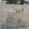 Privacy wall with Rustic Bay fieldledge real thin stone veneer