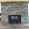 Interior gas fireplace with Sheffield natural stone veneer