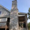 Berkley castle rock style natural thin stone veneer chimney