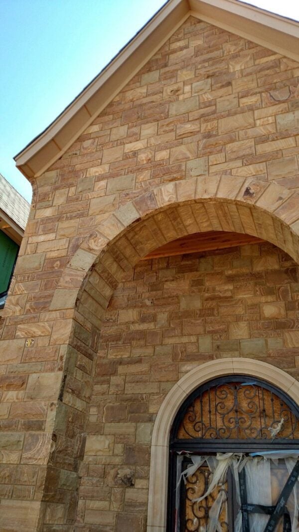 Exterior Front Entrance with Brentwood Dimensional real stone veneer