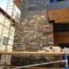 Stone installation in progress with Vail real thin veneer