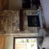Interior gas fireplace with Cortez real thin stone veneer surround