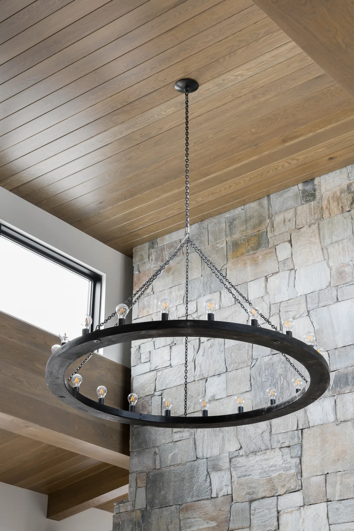 Westgate Thin Stone Veneer Fireplace Close-Up