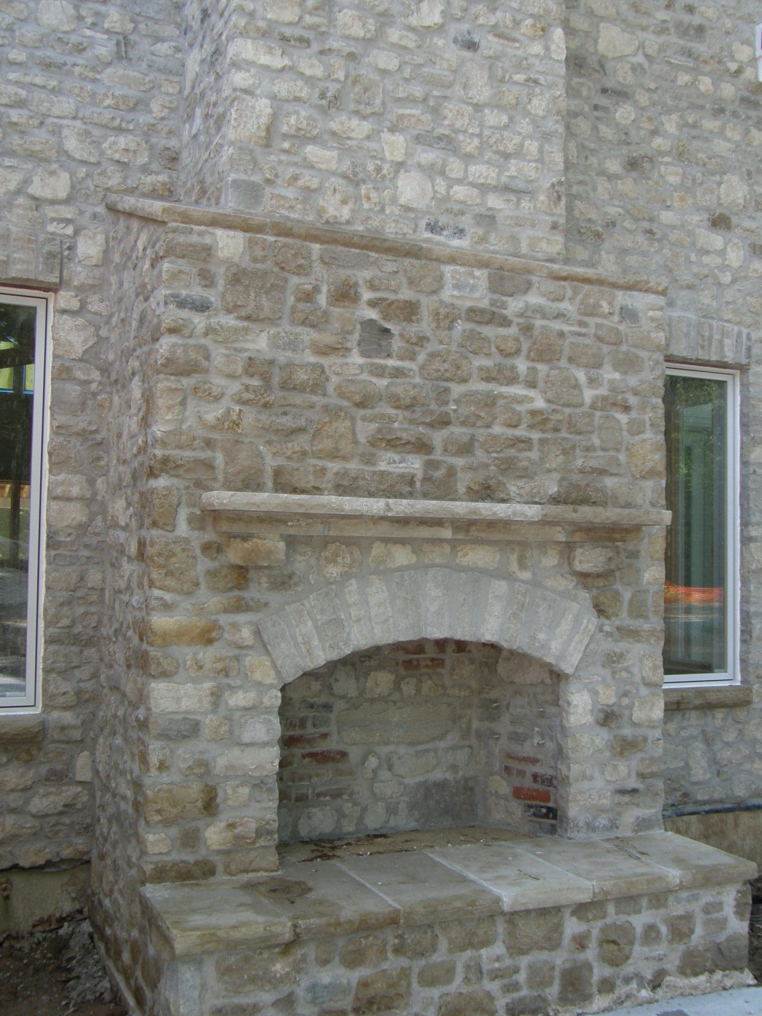 Malahide Real Thin Stone Veneer Exterior Fireplace