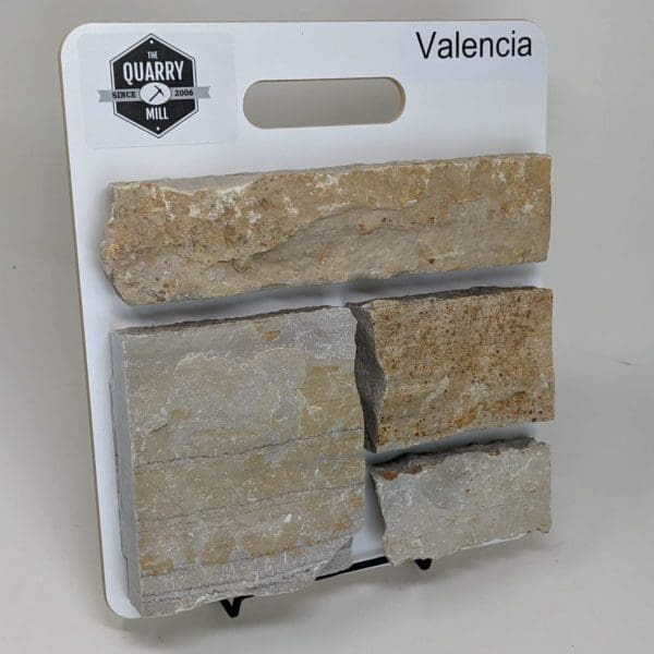 Valencia Natural Thin Stone Veneer Sample Board