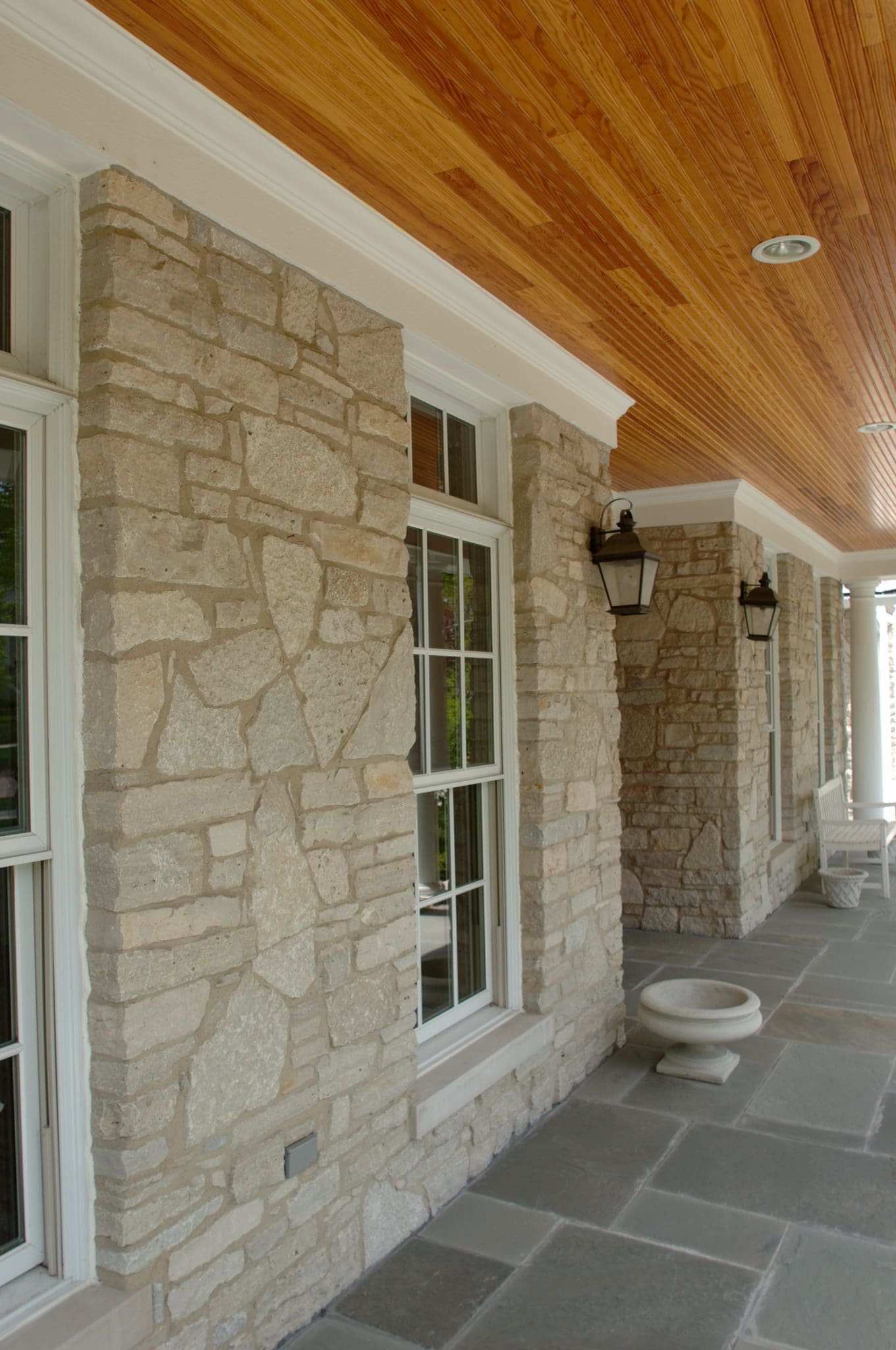 Hazelton Natural Thin Stone Veneer Porch