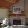 Valencia Natural Stone Veneer Custom Tumbled Interior Fireplace