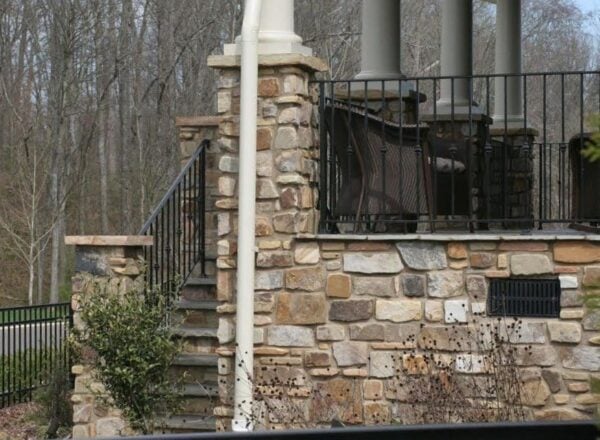 Tantallon Fieldledge Natural Thin Stone Veneer Front Porch