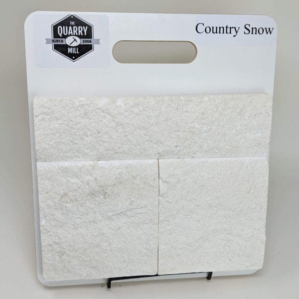 Country Snow Real Thin Stone Veneer Sample Board