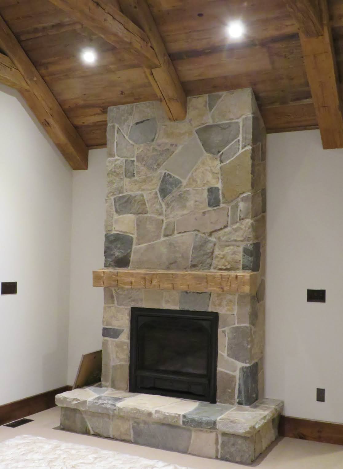 Custom Concord Real Stone Veneer Blend Fireplace