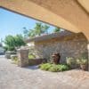 Tuscan Style Home Exterior with Cabernet Real Thin Stone Veneer