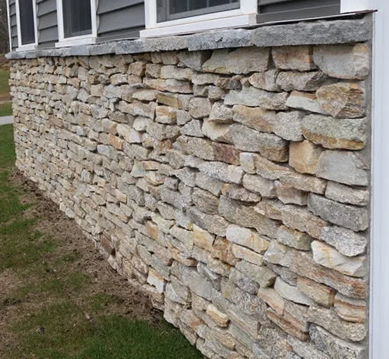 Alexandria Natural Thin Stone Exterior Wall Drystacked
