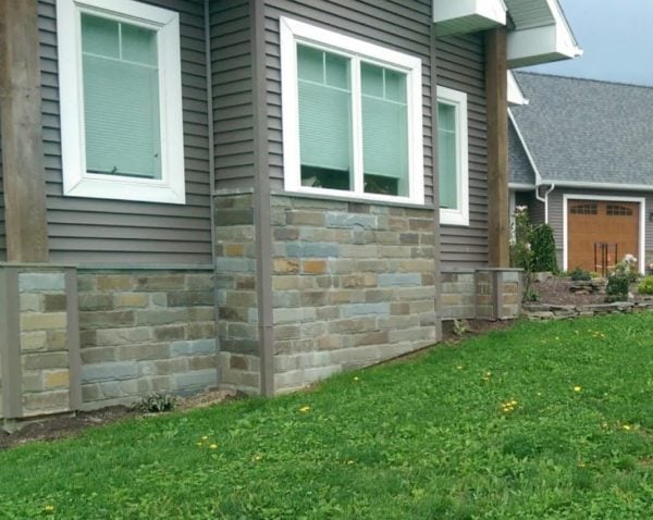 Andover Rockface Natural Thin Stone Veneer Ranch Exterior