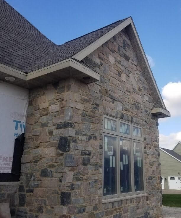 Appleton Custom Darker Natural Stone Veneer Exterior Siding