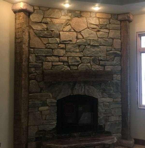Appleton Natural Stone Veneer Interior Fireplace