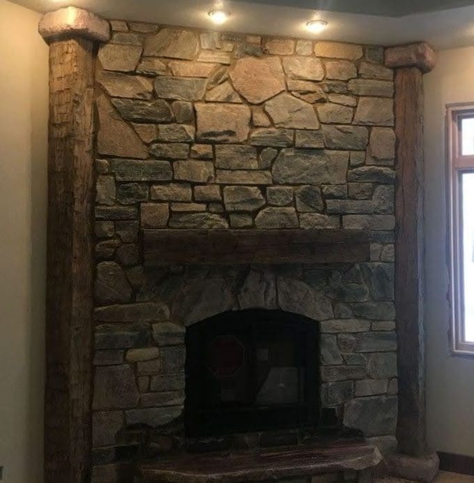 Appleton Natural Stone Veneer Interior Fireplace