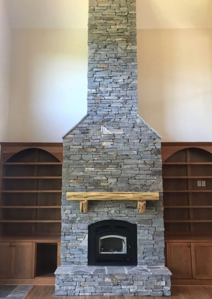 Augusta Real Ledgestone Thin Veneer Interior Fireplace