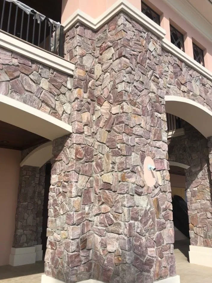 Bordeaux Natural Stone Veneer Residential Exterior