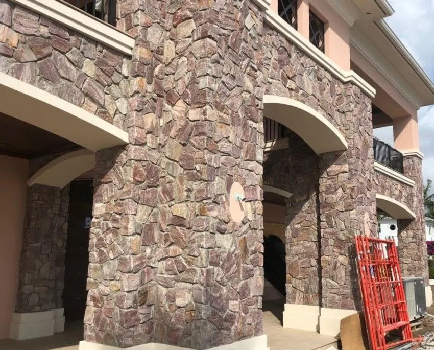 Bordeaux Thin Stone Veneer Residential Exterior