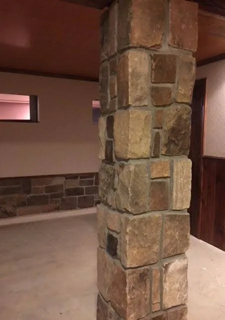 Branson Real Stone Veneer Pillar