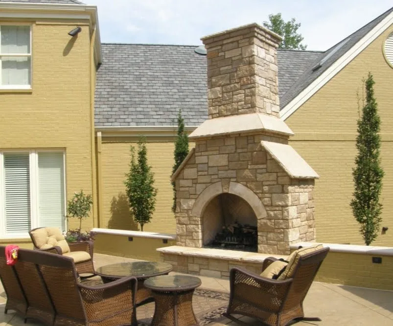 Cambrian Creek Real Stone Veneer Fireplace