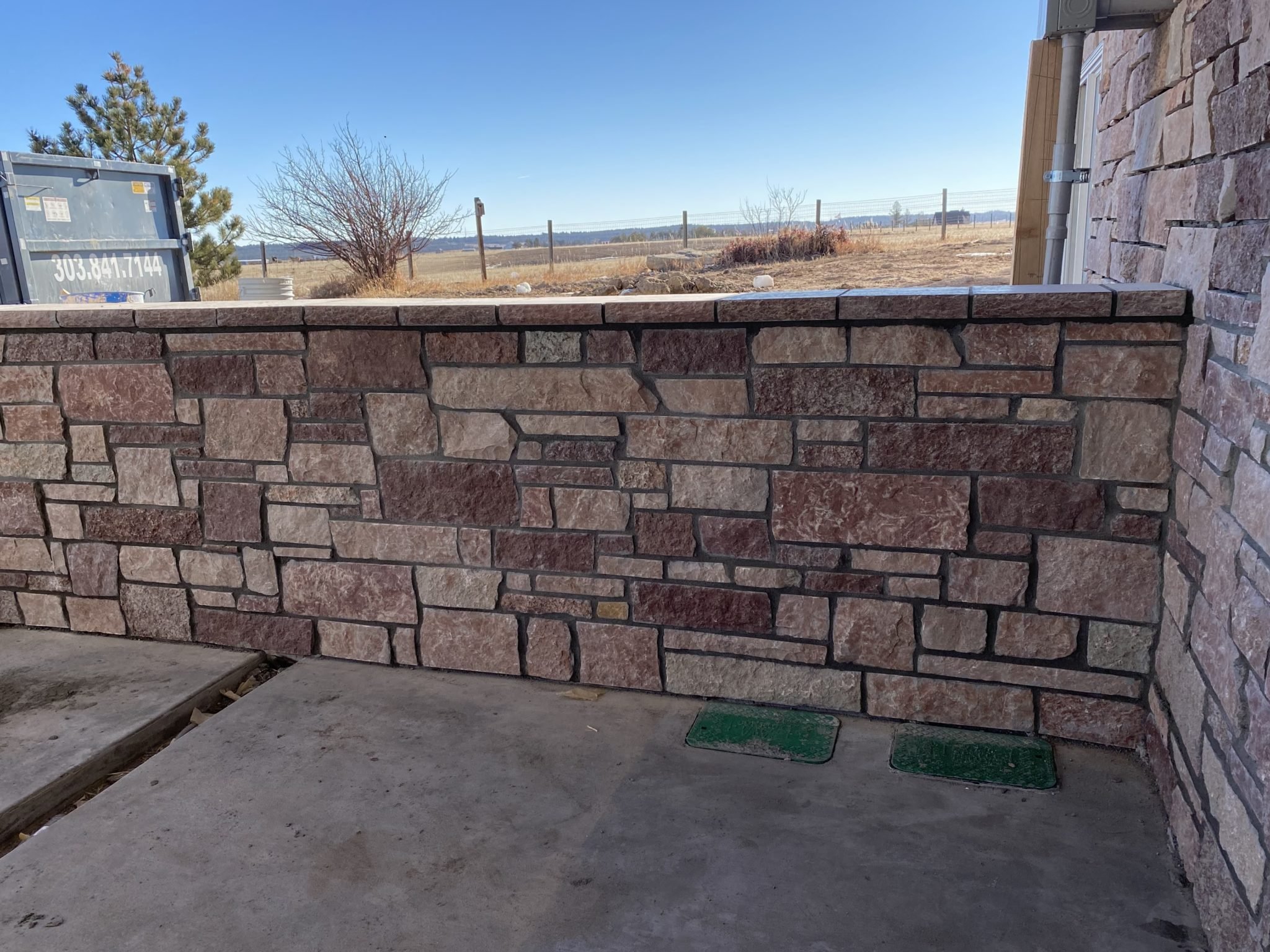 Cherrywood Natural Stone Veneer Privacy Wall Custom Natural Finish