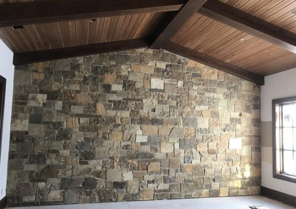 Cortez Real Thin Stone Veneer Accent Wall