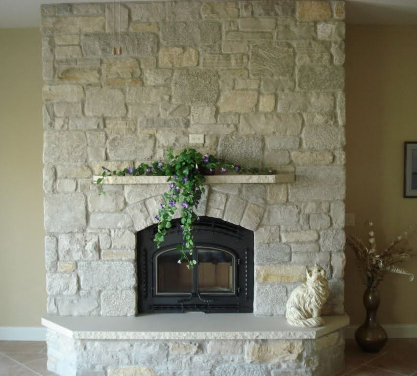 Cotswolds Natural Thin Stone Veneer Fireplace