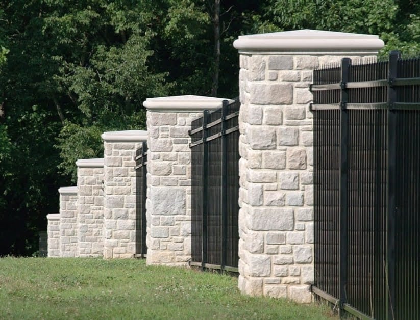 Edison Natural Thin Stone Veneer Fence