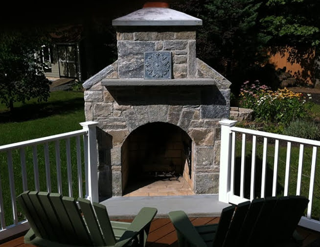 Ellsworth Natural Stone Veneer Fireplace