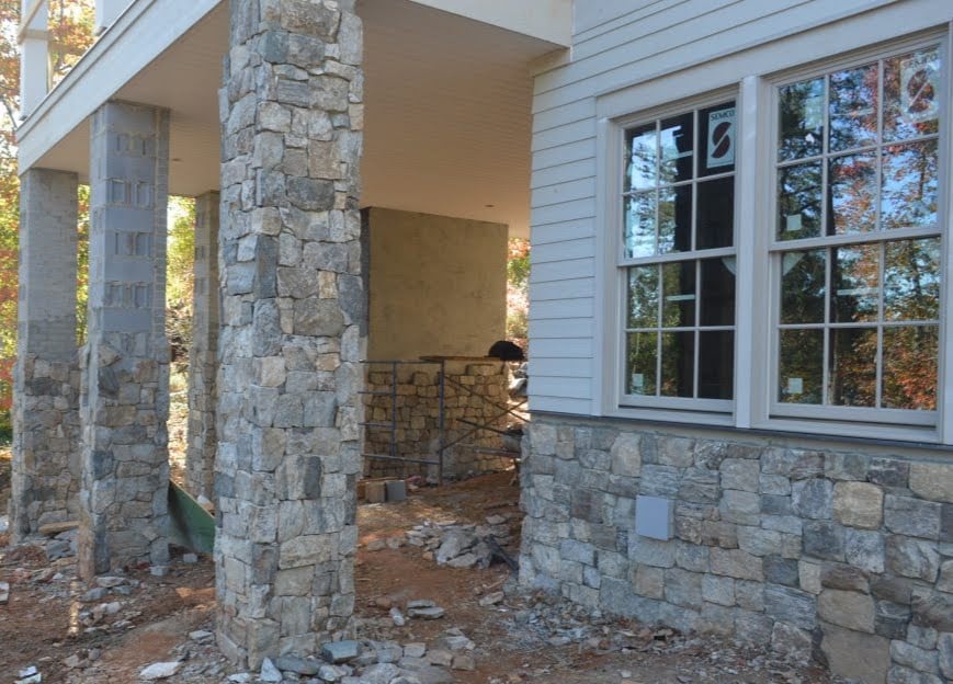 Foxborough Natural Thin Stone Veneer Exterior Installation