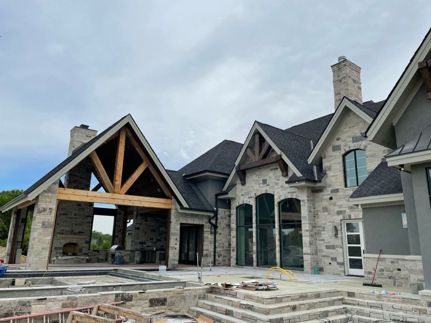 Graphite Real Thin Stone Veneer Home Exterior