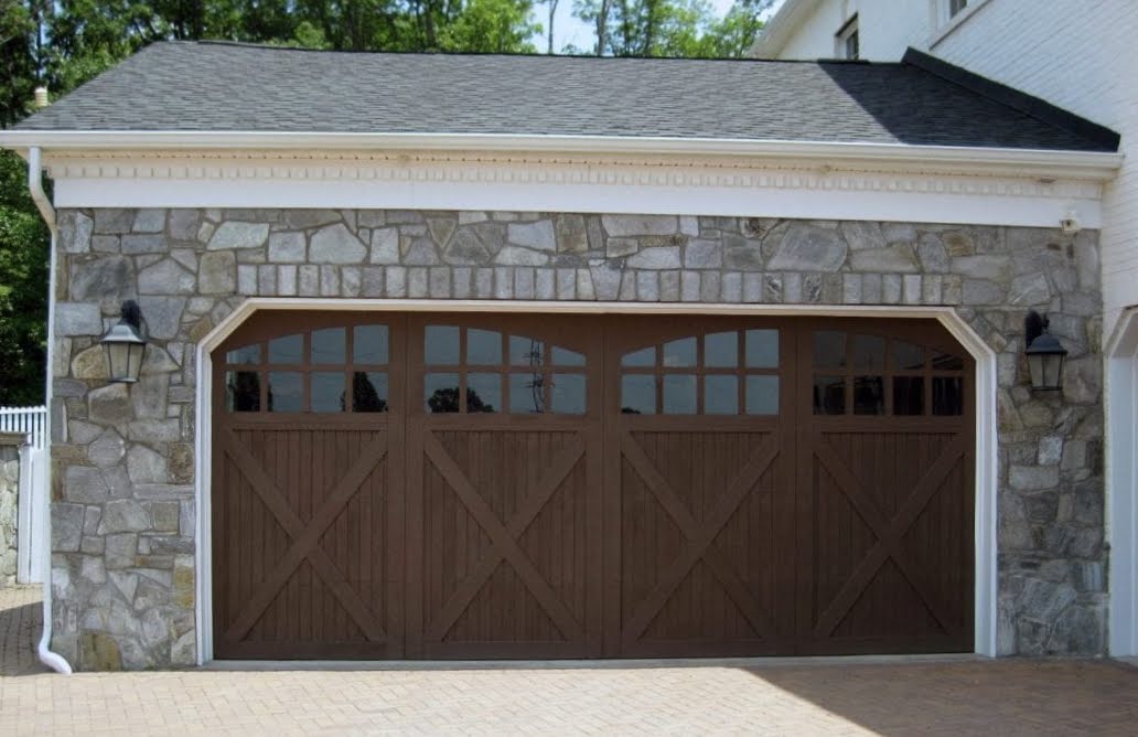 Lowell Natural Thin Stone Veneer Garage Exterior