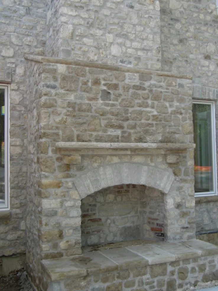 Malahide Real Thin Stone Veneer Exterior Fireplace