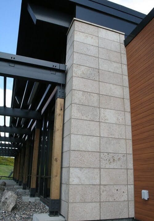 Manchester Real Thin Stone Veneer Commercial Accent Wall Close-Up