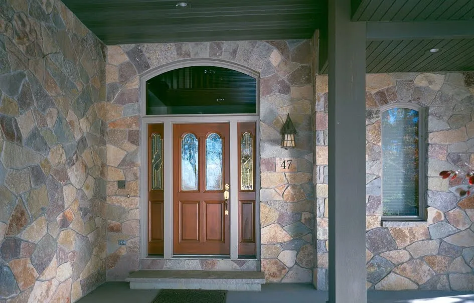 Maricopa Natural Thin Stone Veneer Front Entrance