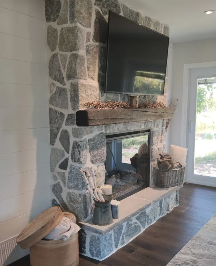 Matterhorn Real Thin Stone Veneer Fireplace