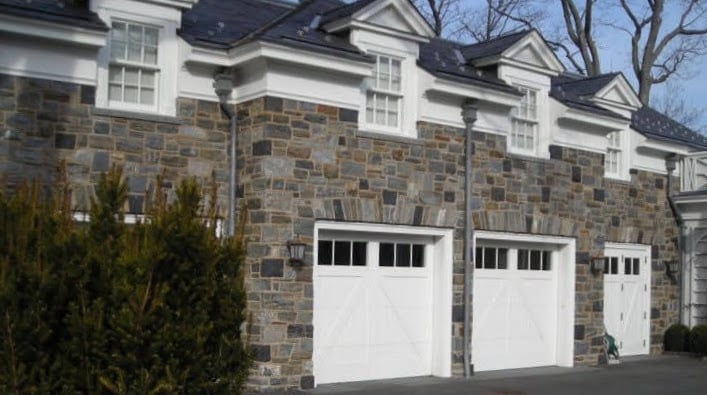 Monroe Real Thin Stone Veneer Garage