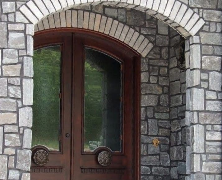 Monroe Thin Stone Veneer Front Entrance